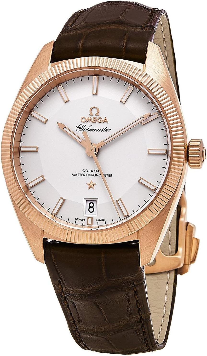 Omega Męski 13053392102001 Globemaster Wyświetlacz analogowy Szwajcarski automatyczny brązowy zegarek
