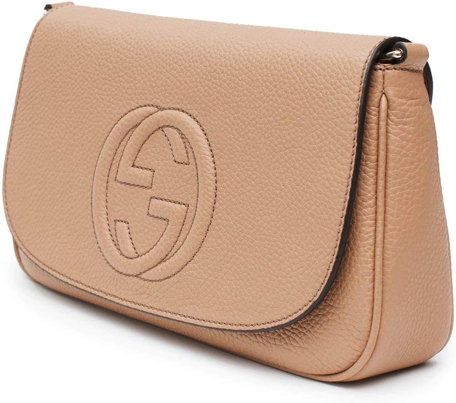 Gucci Soho Camelia Rose Beige Jasnobrązowa Skórzana torba na ramię Nowy