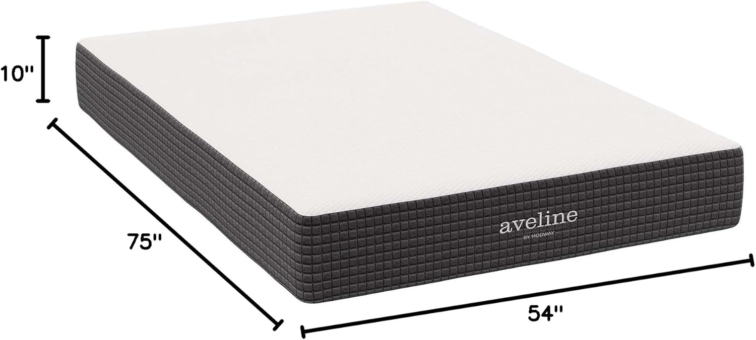 Modway Aveline Gel Infused Memory Mattress with CertiPUR-US Certified Foam, Full, White · v2