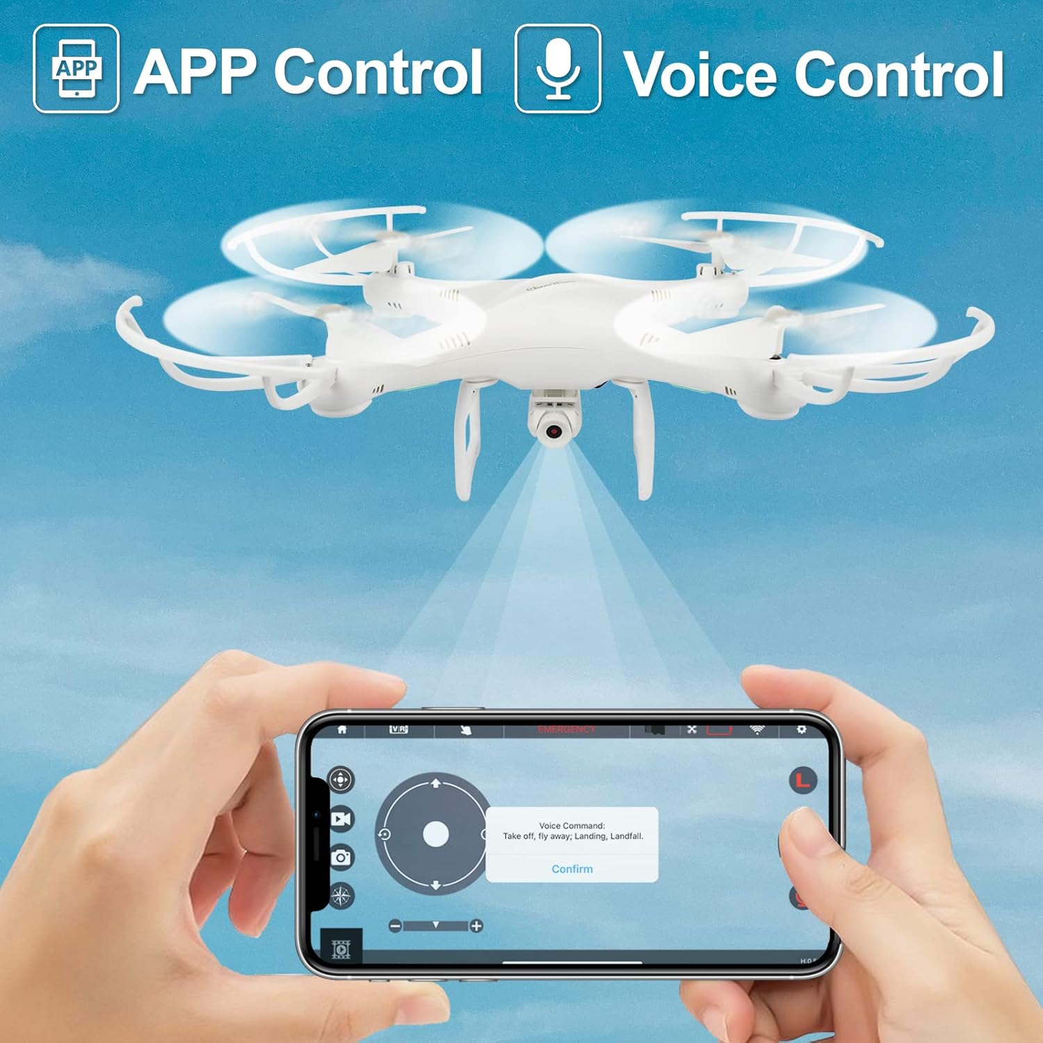 Cheerwing CW4 RC Drone พร้อมกล้อง HD 720P สำหรับเด็กและผู้ใหญ่ RC Quadcopter พร้อมการบินลอยตัวอัตโนมัติ