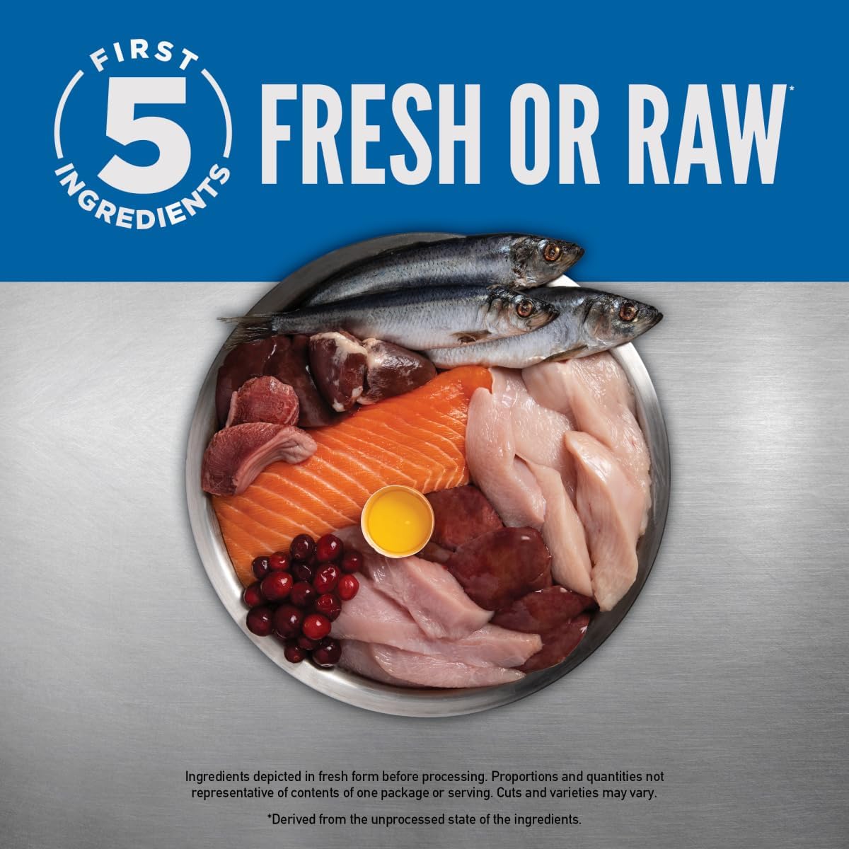 ORIJEN Origineel droogvoer voor honden, graanvrij hondenvoer voor alle levensfasen, verse of rauwe ingrediënten, 23,5 pond