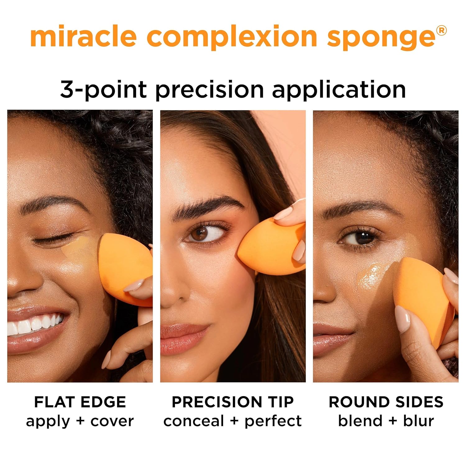 Real Techniques Miracle Complexion Sünger Seti 4'lü Paket, Sıvı Krem Makyaj İçin Makyaj Blender Süngeri, Yapılabilir Kaplama, Doğal Baz İçin Fondöten Süngeri, Hediye Seti, Lateks İçermeyen Köpük