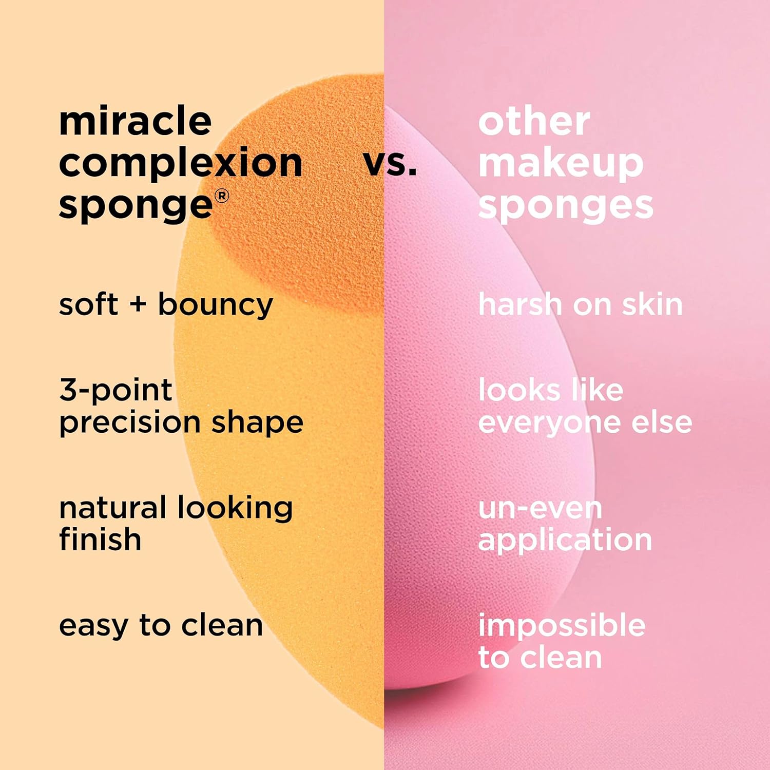 Real Techniques Miracle Complexion Sünger Seti 4'lü Paket, Sıvı Krem Makyaj İçin Makyaj Blender Süngeri, Yapılabilir Kaplama, Doğal Baz İçin Fondöten Süngeri, Hediye Seti, Lateks İçermeyen Köpük