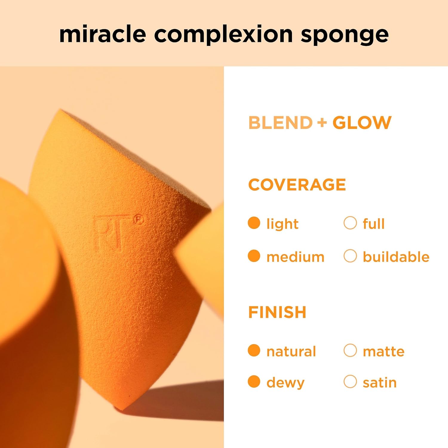 Real Techniques Miracle Complexion Sünger Seti 4'lü Paket, Sıvı Krem Makyaj İçin Makyaj Blender Süngeri, Yapılabilir Kaplama, Doğal Baz İçin Fondöten Süngeri, Hediye Seti, Lateks İçermeyen Köpük