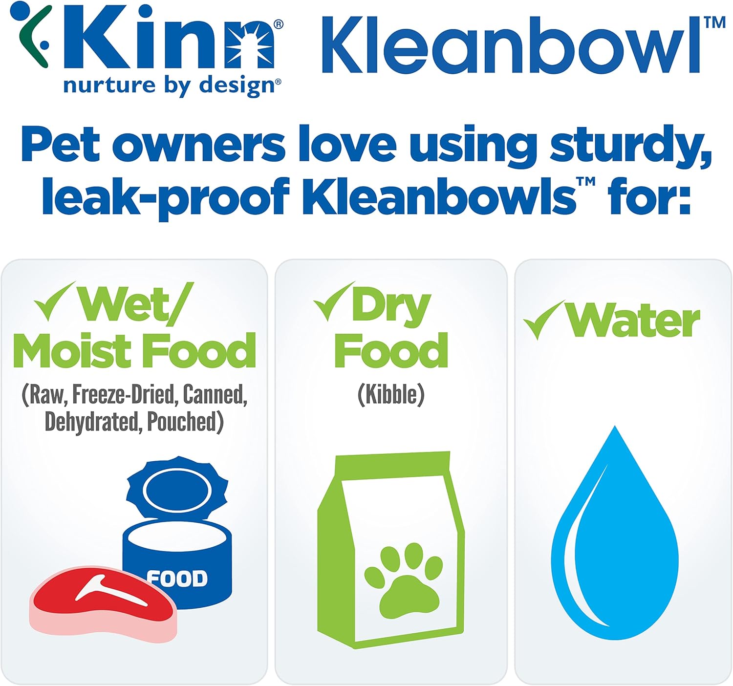 Bols à nourriture jetables Kinn Kleanbowl pour chiens, 32 oz (lot de 50) - Recharges Frame System, bols de nourriture compostables pour chats, étanches pour l'alimentation des animaux de compagnie