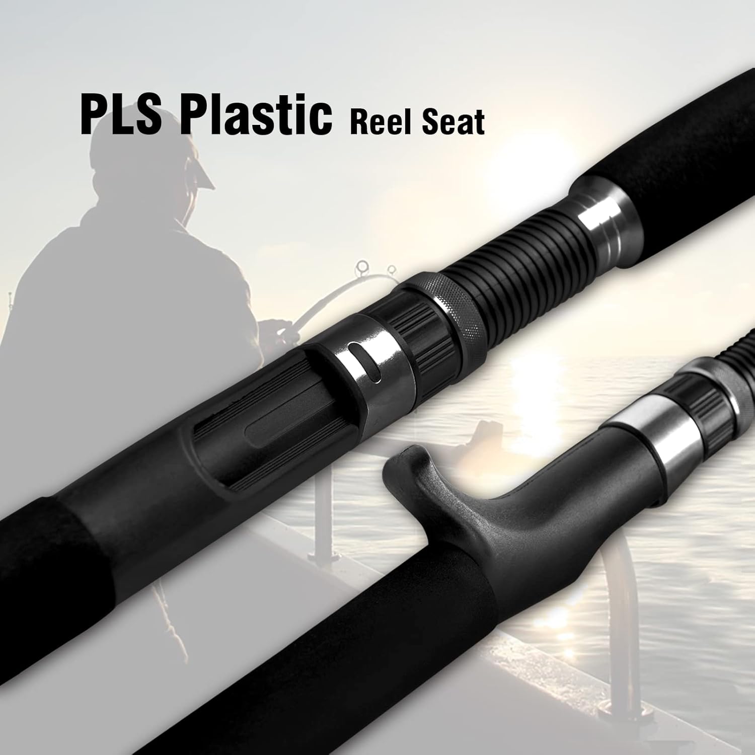 Portable Saltwater Offshore Heavy 3-Piece Travel Graphite Baitcasting Fishing Poles Casting Boat Jigging Trolling Conventional Rods with Rod Case Bag (6/7'/8') · v3