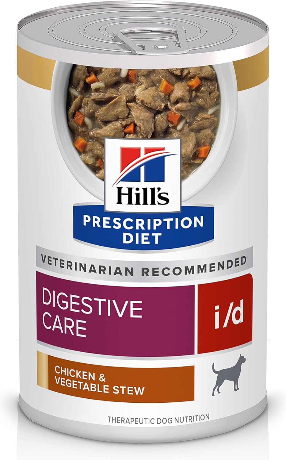 Hills Prescription Diet i/d Digestive Care Chicken  Vegetable Stew Canned Dog Food, Veterinary Diet, 12.5 oz., 12-Pack Wet Food · v2