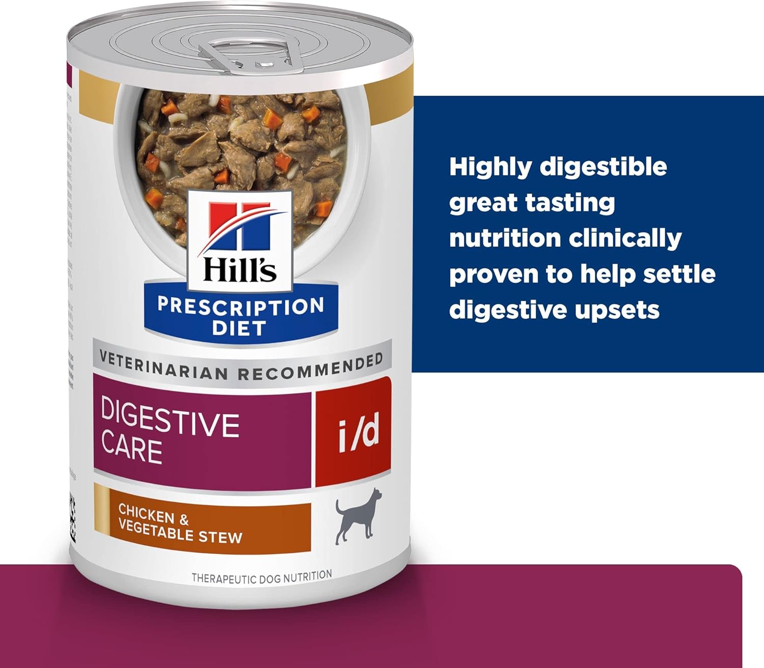 Hills Prescription Diet i/d Digestive Care Chicken  Vegetable Stew Canned Dog Food, Veterinary Diet, 12.5 oz., 12-Pack Wet Food · v2