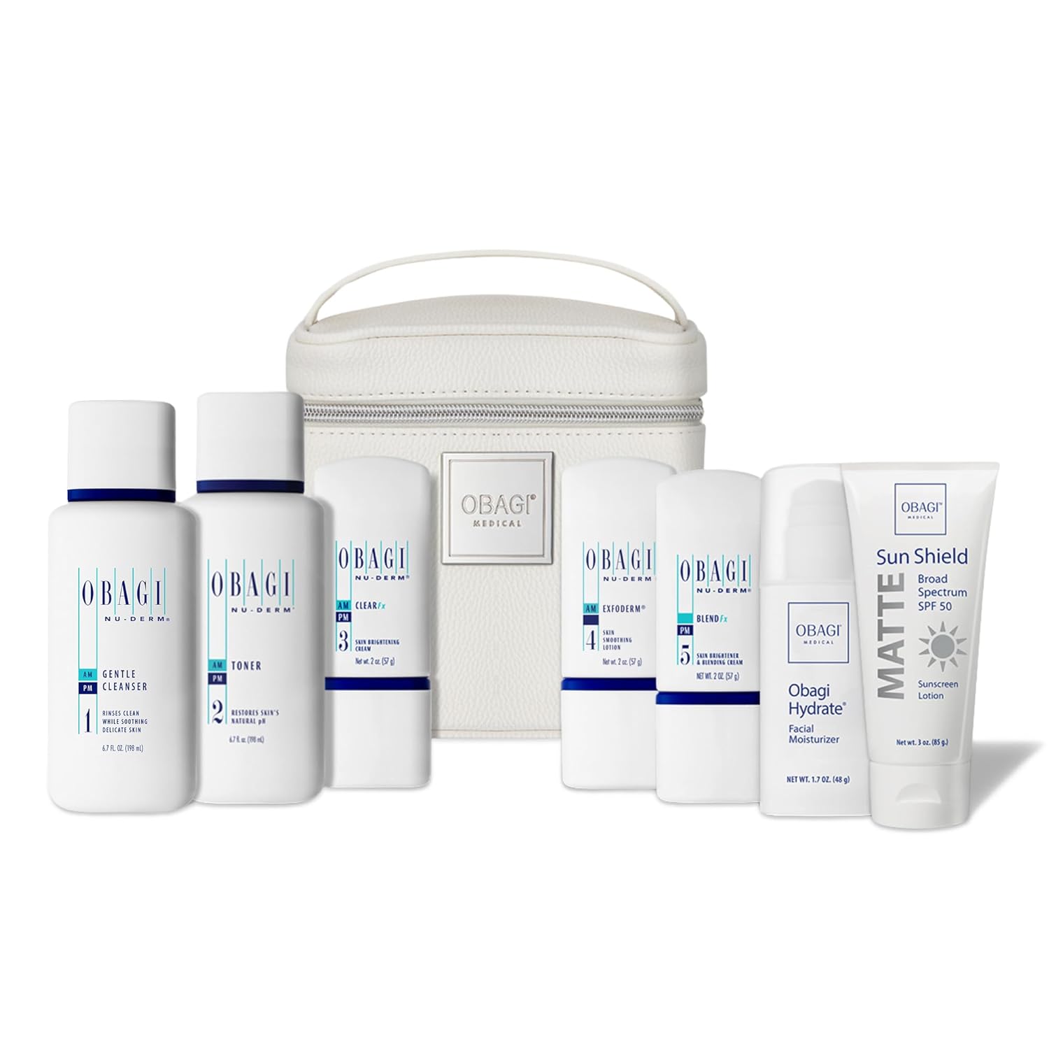 Obagi Nu-Derm Fx Skin Brightening System for Normal to Dry Skin – Help Transform the Look of Your Skin by Noticeably Evening Out  Brightening Your Complexion – 7-Step Skincare Routine · v4