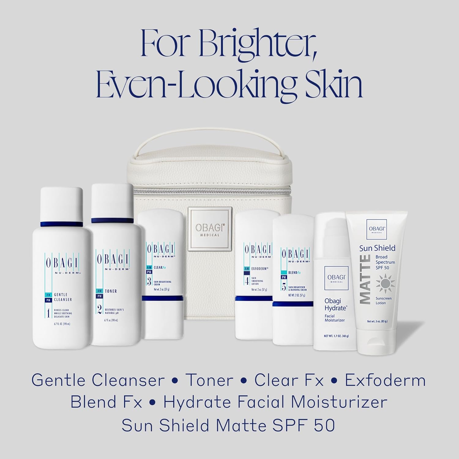 Obagi Nu-Derm Fx Skin Brightening System for Normal to Dry Skin – Help Transform the Look of Your Skin by Noticeably Evening Out  Brightening Your Complexion – 7-Step Skincare Routine · v4