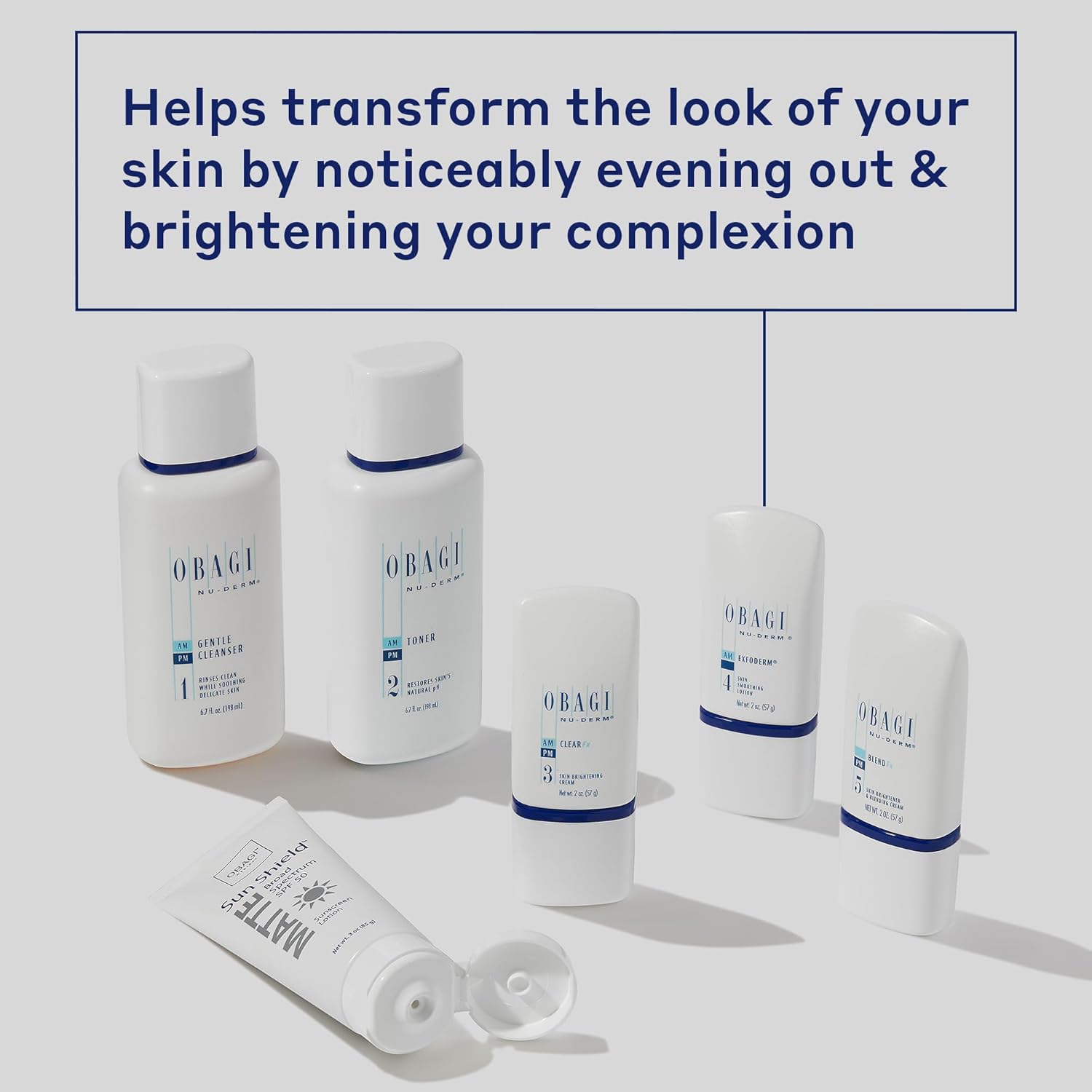 Obagi Nu-Derm Fx Skin Brightening System for Normal to Dry Skin – Help Transform the Look of Your Skin by Noticeably Evening Out  Brightening Your Complexion – 7-Step Skincare Routine · v4