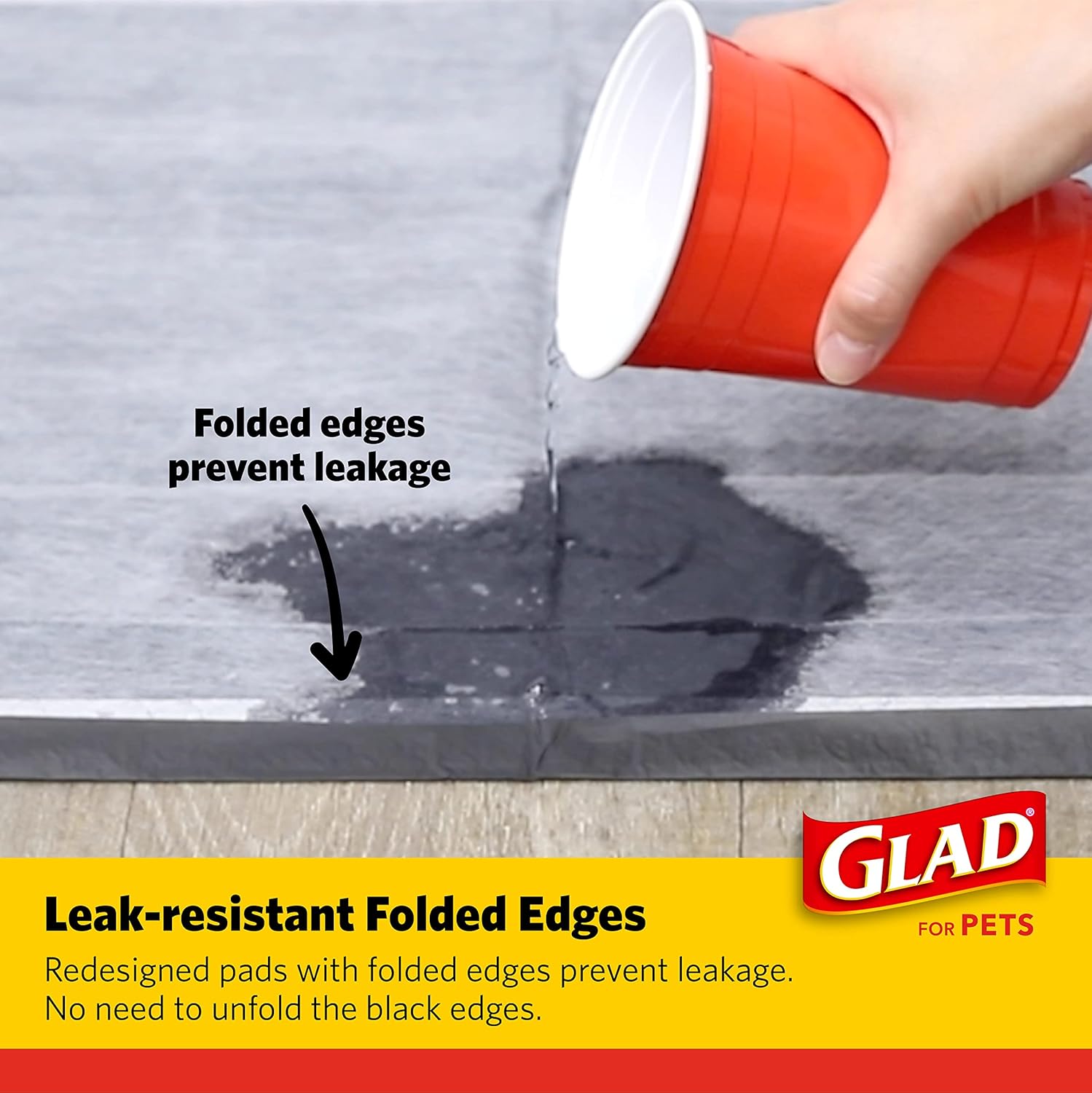 Glad for Pets Black Charcoal Puppy Pads - Super Absorbent Disposable Dog Pee Pads, Potty Training Pads, and Pet Supplies - Dog Pee Pads for Crate Training and Indoor Use 23 x 23" - 100 Count