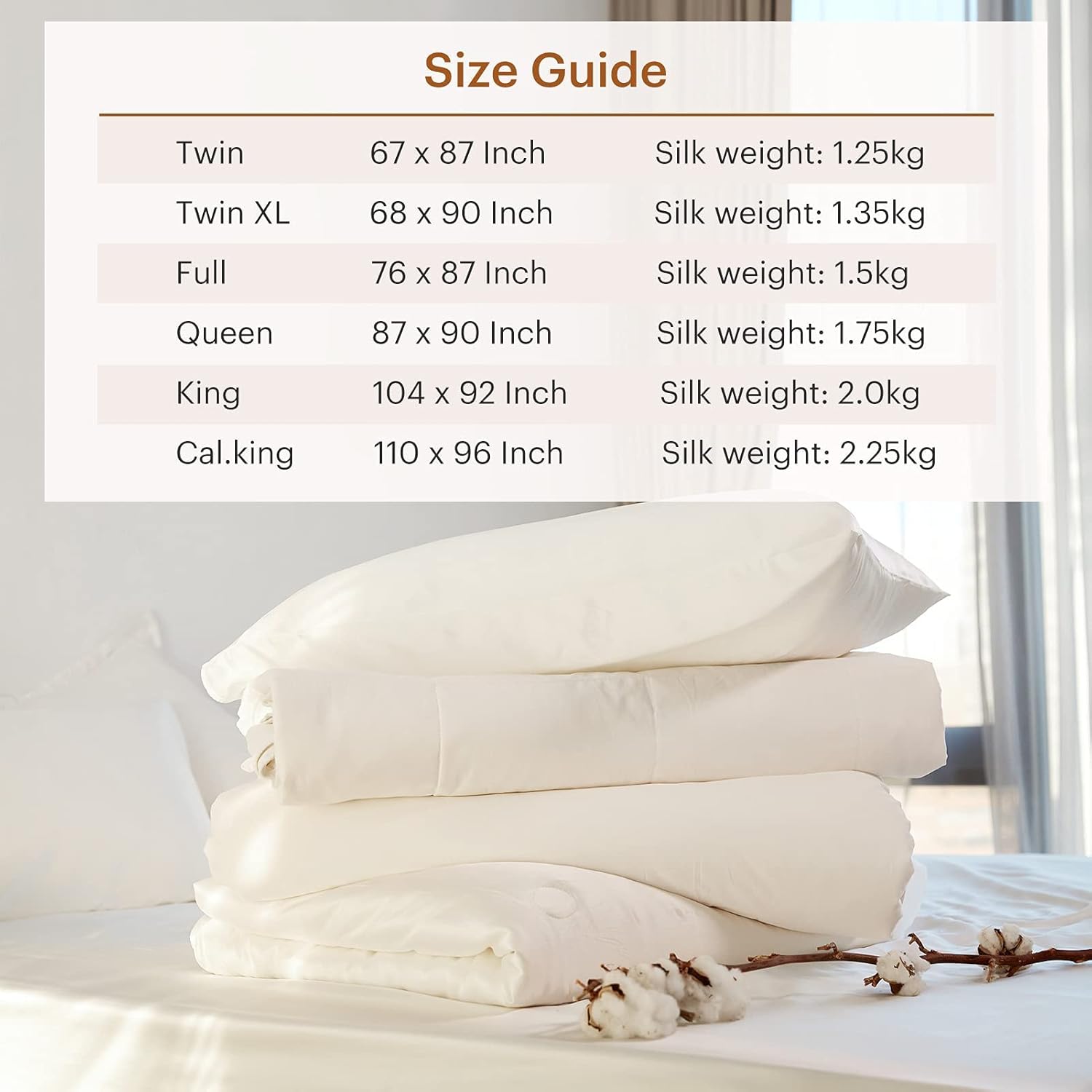 LilySilk All Season Silk Comforter/Duvet/Quilt, 100% Long Strand Silk Floss Filling with 100% Cotton Cover, Breathable and Warm Queen(87x90 Inch,Silk Weight:1.75kg) · v5