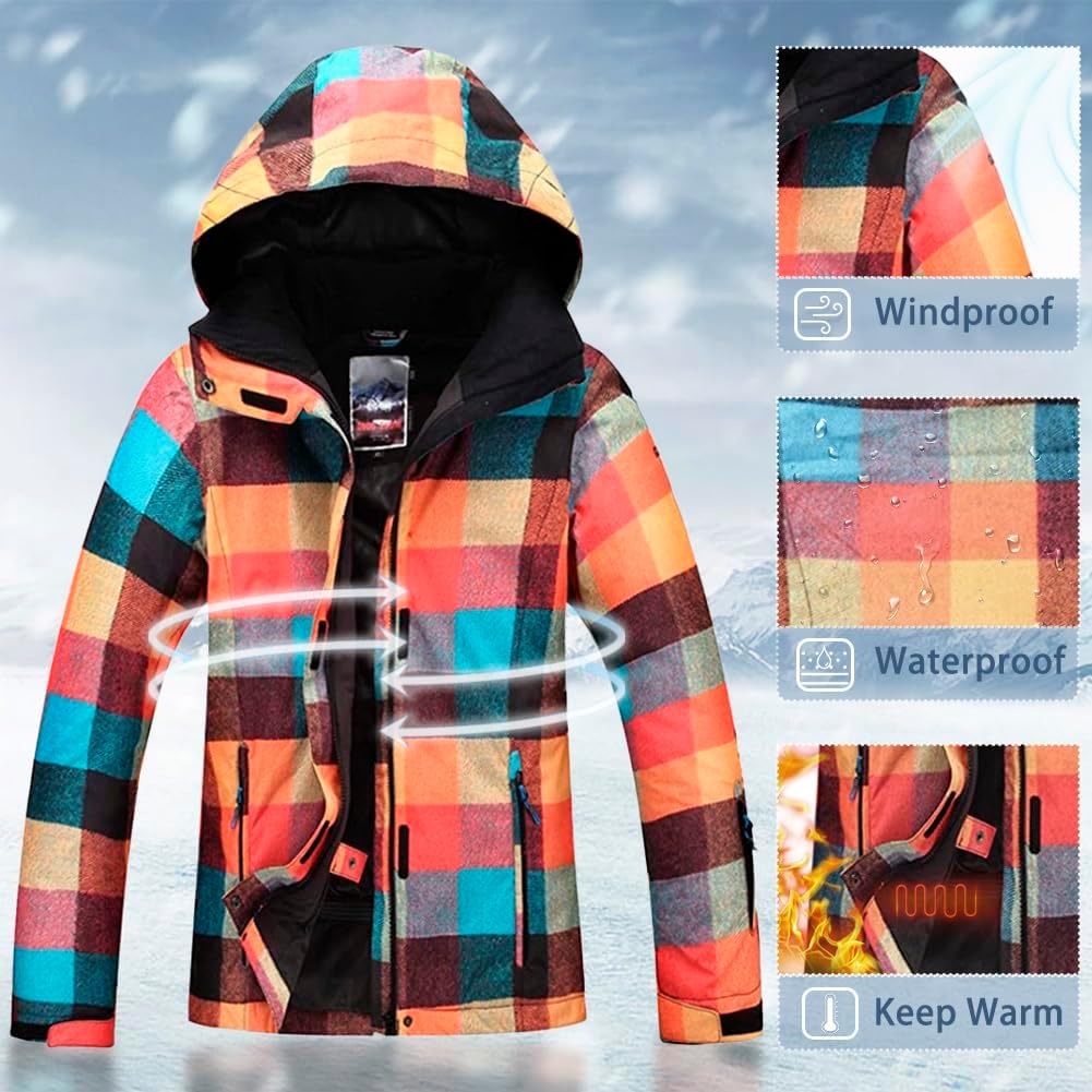 HOTIAN Ski jacket Snowboard Jacket Womens High Windproof Colorful Snow Jacket Pants Set · v6