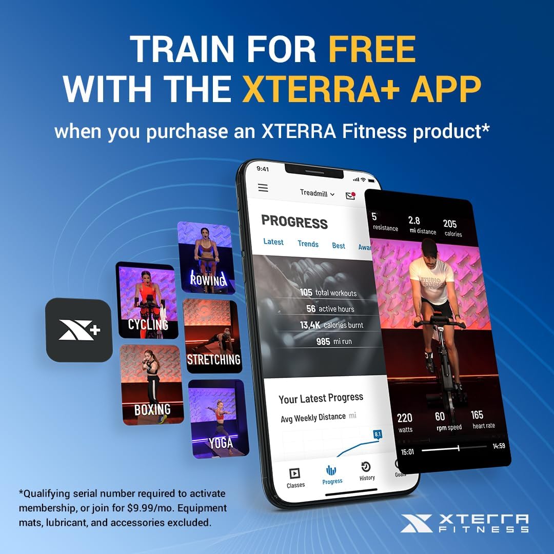 XTERRA Fitness Premium Folding Smart Treadmill, Compact Design, 250  LB Weight Capacity, Powerful Motor, XTERRA  Fitness App Included with Purchase · v8