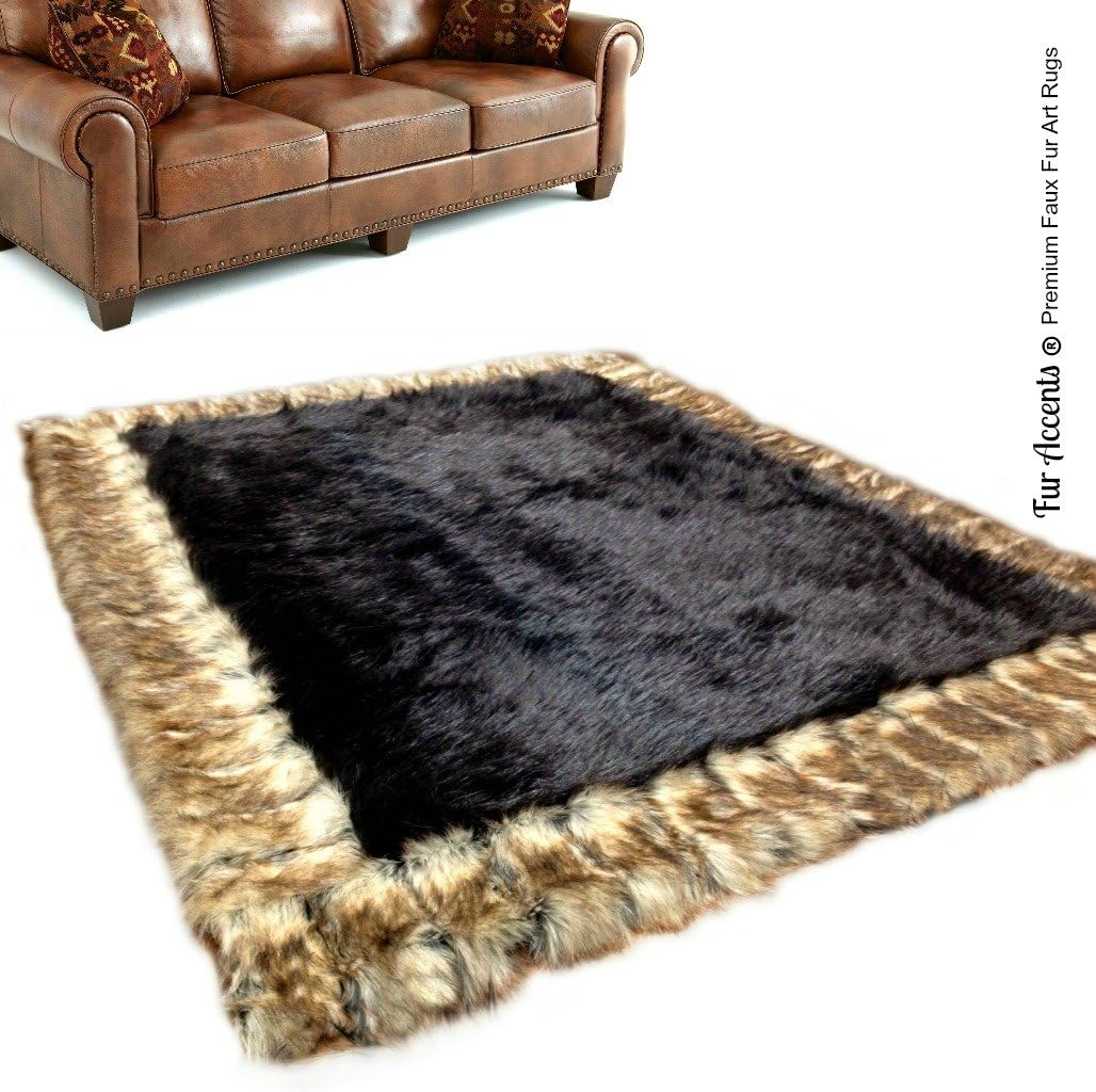 ผ้าห่มขนสุนัขจิ้งจอกสีน้ำตาลขอบหยักแบบนุ่มพิเศษ Fur Accents - ขนเทียมสุดหรู - ผ้าคลุมเตียง - บุขนมิงกี้ - Designer Throws USA (5x6 ฟุต)