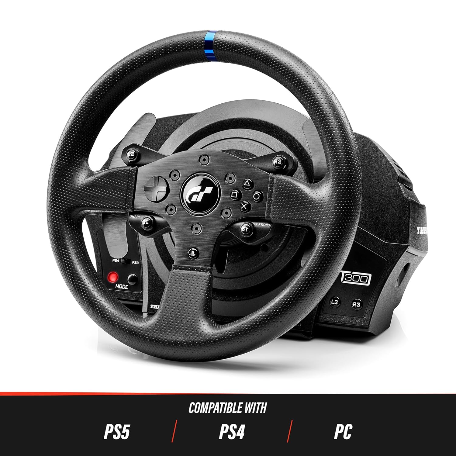 THRUSTMASTER T300RS Force Feedback GT Racing Wheel (เข้ากันได้กับ PS5, PS5 Pro, PS4 PC)