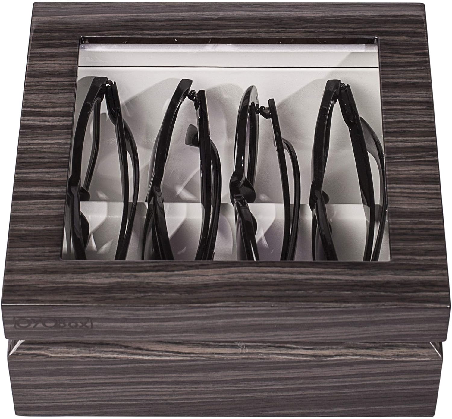 Mini organizer per occhiali di lusso, espositore in legno per occhiali da sole
