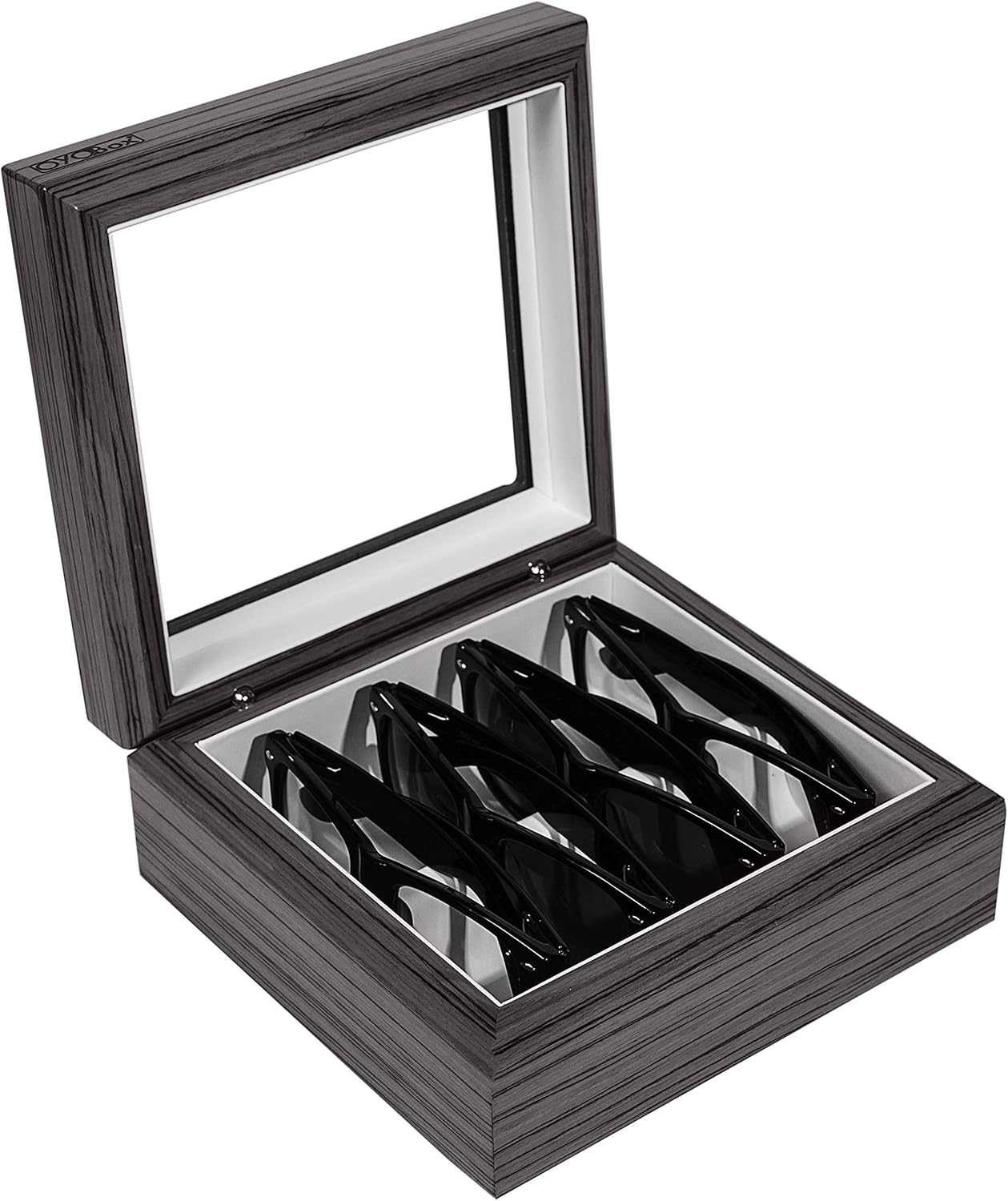 Mini organizer per occhiali di lusso, espositore in legno per occhiali da sole