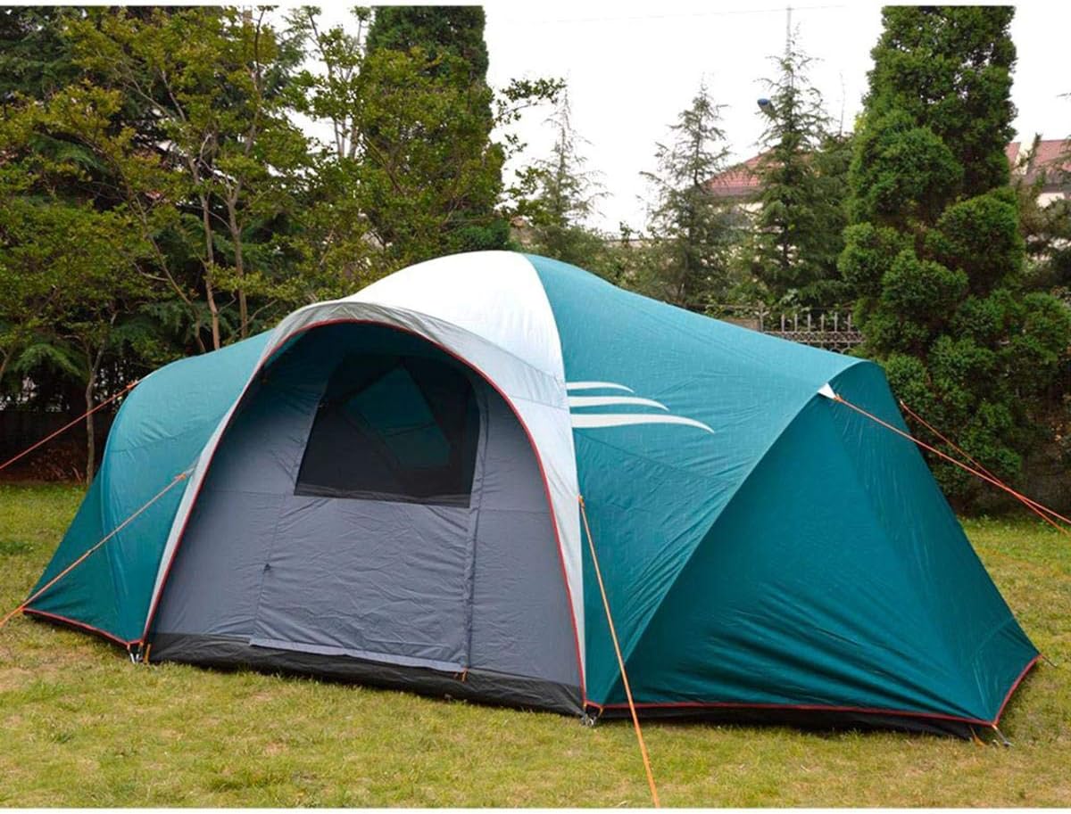 NTK Larami GT 10 Person Tent for Camping, 10x18' Big Camping Tent with 3 Rooms, 100% 2500 mm Waterproof Dome  Breathable Mesh, Warm amp; Cold Weather Family Tent · v8