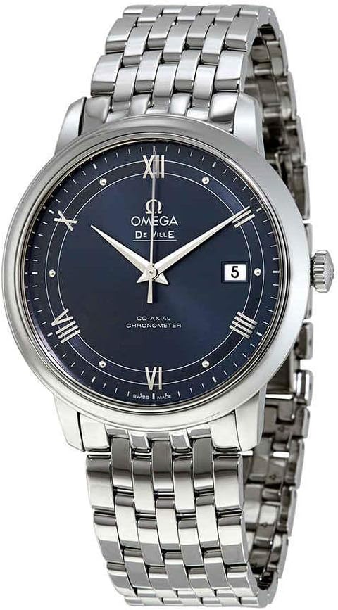 Omega De Ville Prestige Automatische Herrenuhr mit blauem Zifferblatt 424.10.40.20.03.002