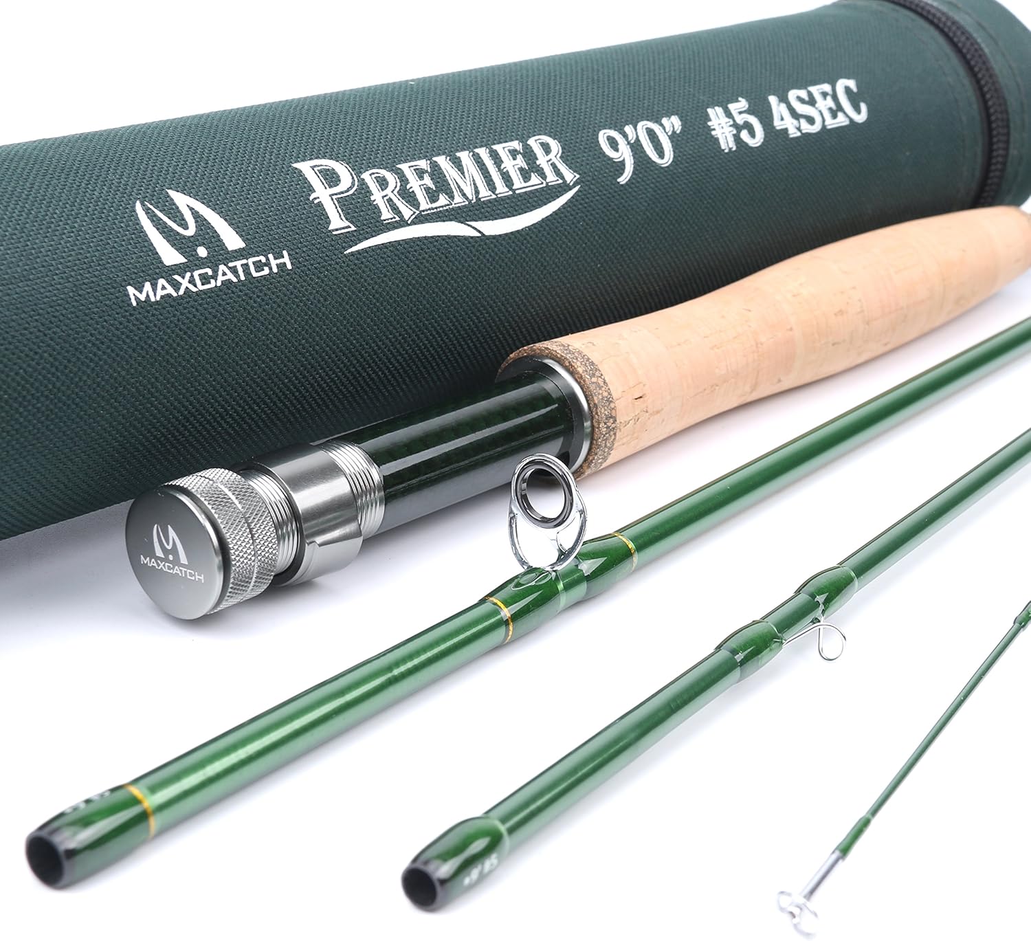 M MAXIMUMCATCH Maxcatch 3-12wt Medium-Fast Action Premier Fly Fishing Rod-IM8 Carbon Blank for High Performance,with AA Cork Grip Hard Chromed Guides · v3