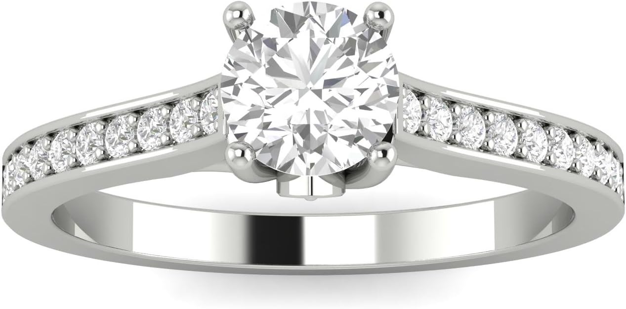 1/2ctw Diamond Engagement Ring in 10k White Gold (H-I, I2-I3) · v2