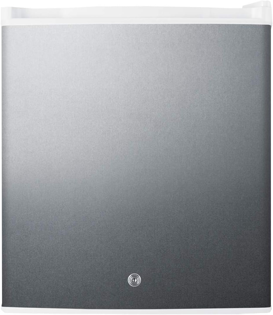 Summit Appliance FFAR25L7SS 17 breiter, kompakter Allkühlschrank, kommerzielles Design, LED-Beleuchtung, 1,7 cu.ft Fassungsvermögen, LED-Beleuchtung, werkseitig installiertes Schloss, automatische Abtauung, Digitales Thermostat