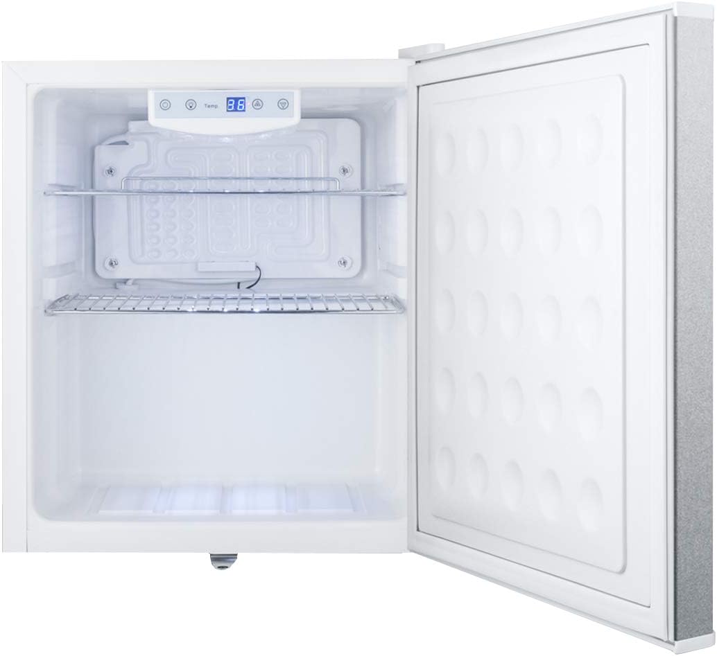 Summit Appliance FFAR25L7SS 17 breiter, kompakter Allkühlschrank, kommerzielles Design, LED-Beleuchtung, 1,7 cu.ft Fassungsvermögen, LED-Beleuchtung, werkseitig installiertes Schloss, automatische Abtauung, Digitales Thermostat