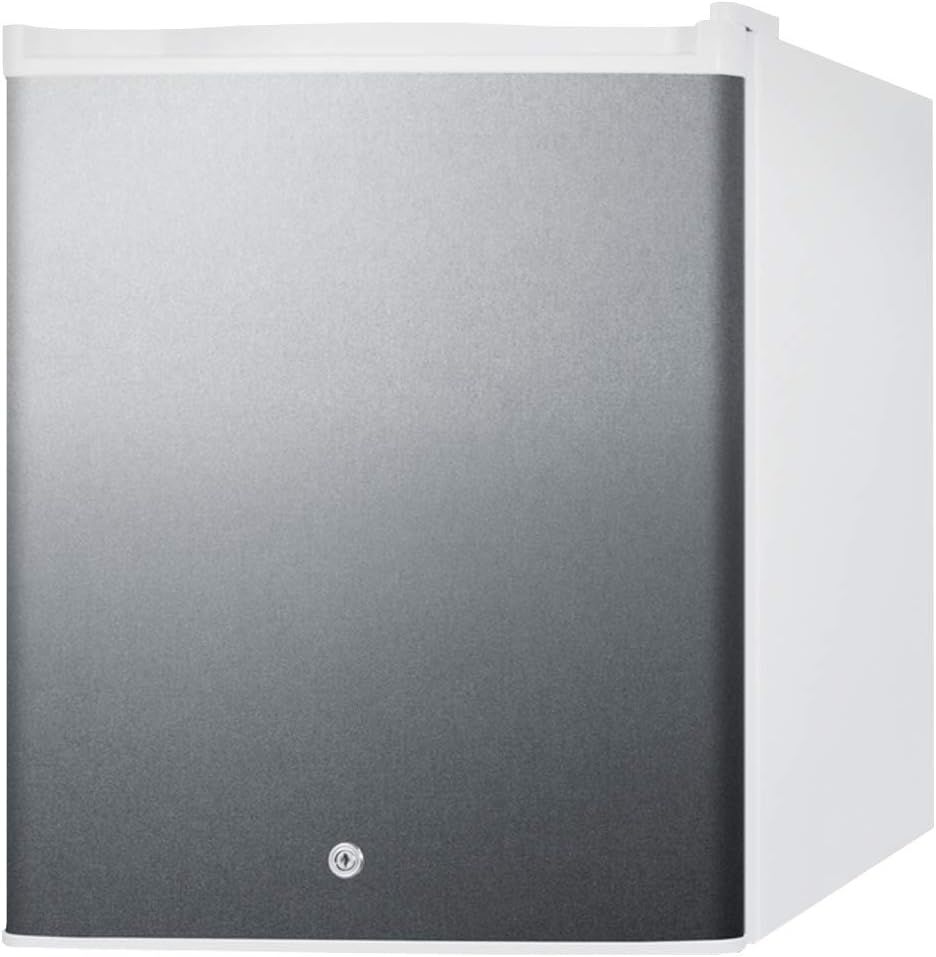 Summit Appliance FFAR25L7SS 17 breiter, kompakter Allkühlschrank, kommerzielles Design, LED-Beleuchtung, 1,7 cu.ft Fassungsvermögen, LED-Beleuchtung, werkseitig installiertes Schloss, automatische Abtauung, Digitales Thermostat