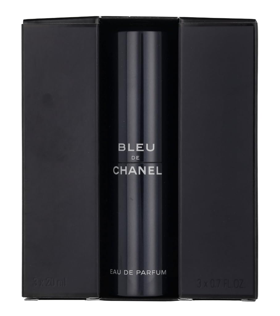 CHANEL Bleu De Eau De Parfum Travel Spray for Men 3 X 0.7 Oz, 2.1 Fl Oz, 3 pc set (purse spray) · v2