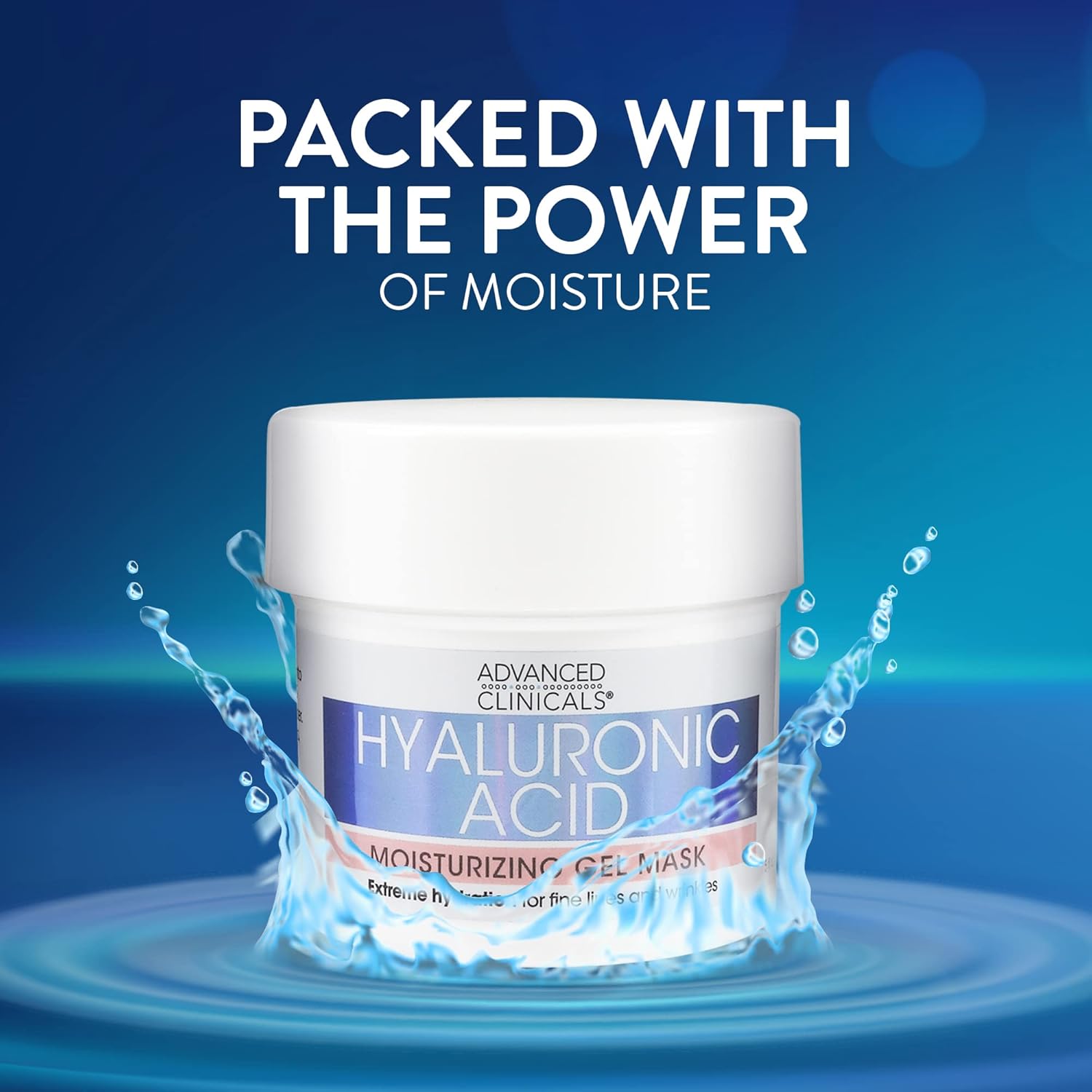 Advanced Clinicals Hyaluronic Acid Gel Facial Mask Skin Care Treatment, Brightening, Hydrating Anti Aging Face Mask  Moisturizer Helps Transform Dry Skin W/Collagen, Chamomile, amp; Aloe Vera, 5 Fl Oz