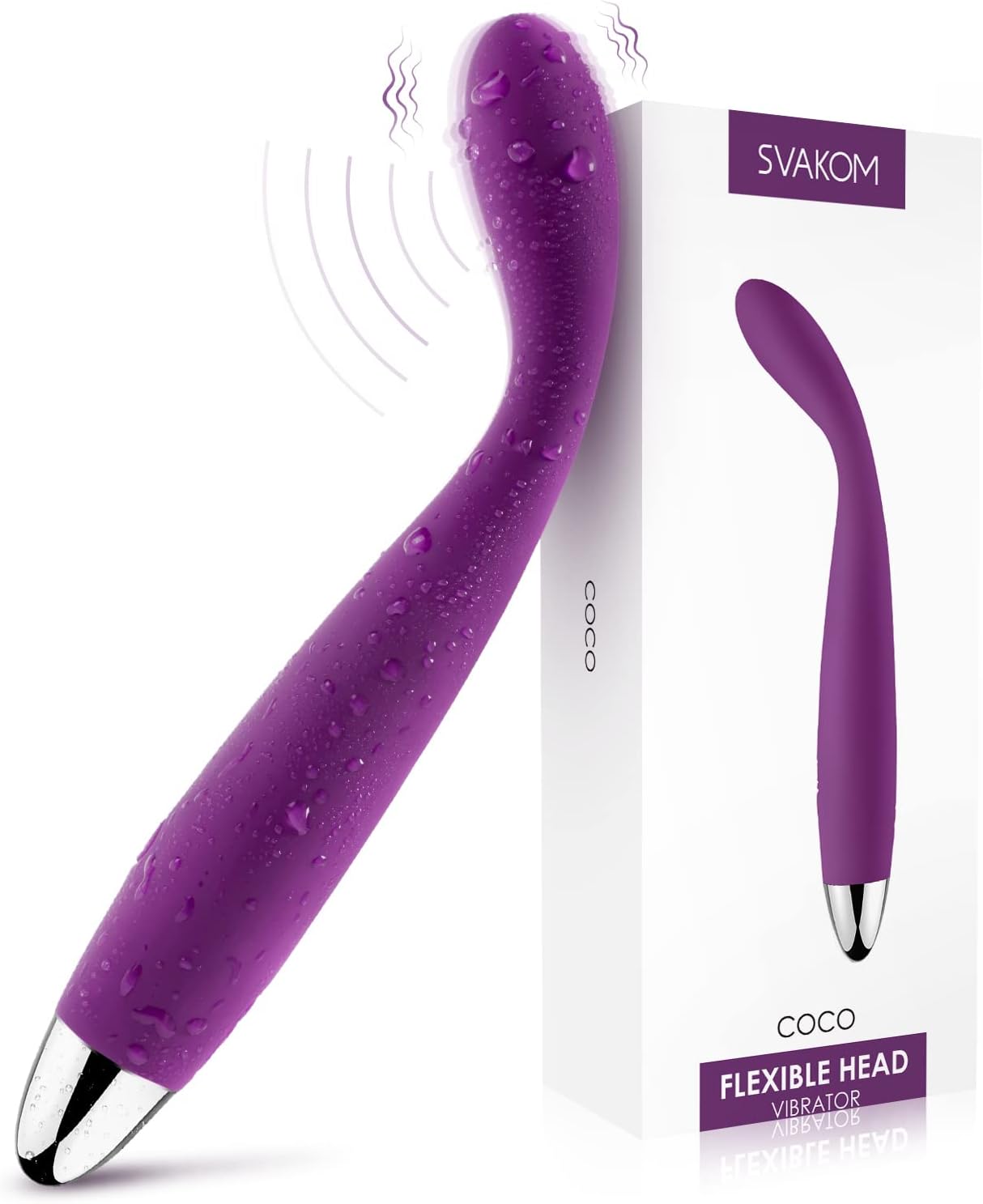 SVAKOM Coco G Spot Vibrator - 8 Seconds to Climax Finger Shaped Waterproof Vibes for Women - 5 * 5 Vibrations Clit Nipple Personal Massagers - Adult Female Sex Toys · v2