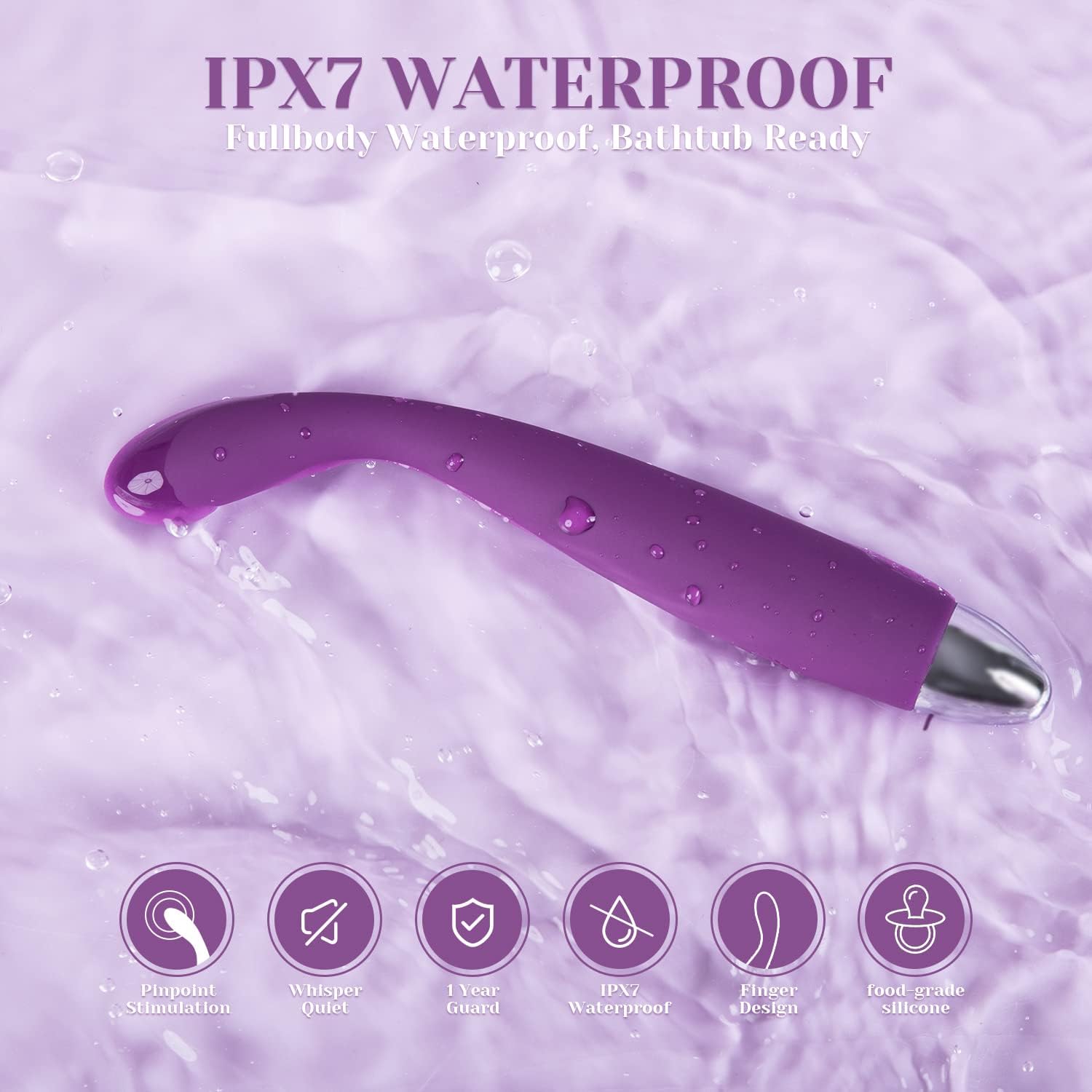 Vibratore SVAKOM Coco G Spot - 8 Seconds to Climax Vibes impermeabili a forma di dito per donna - Massaggiatori personali per clitoride e capezzoli a 5 * 5 vibrazioni - Sex Toys per donne per adulti