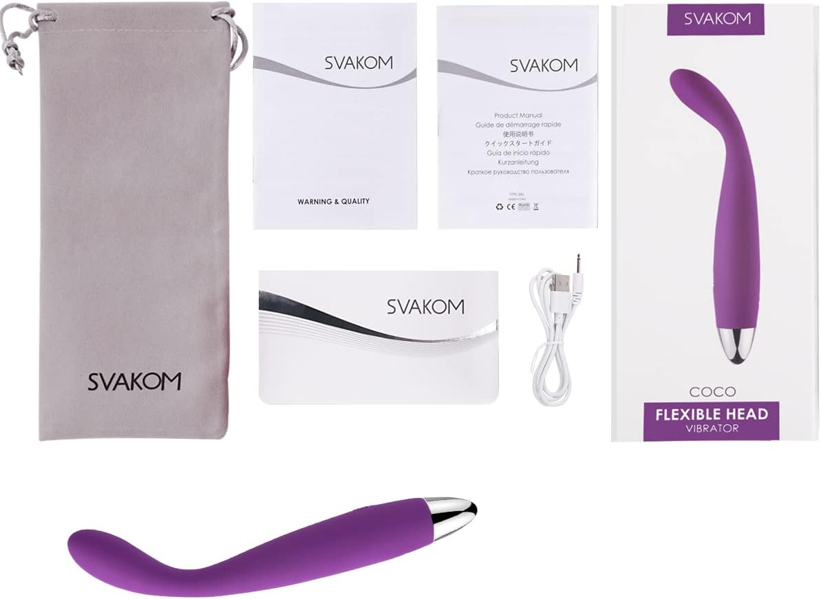Vibratore SVAKOM Coco G Spot - 8 Seconds to Climax Vibes impermeabili a forma di dito per donna - Massaggiatori personali per clitoride e capezzoli a 5 * 5 vibrazioni - Sex Toys per donne per adulti