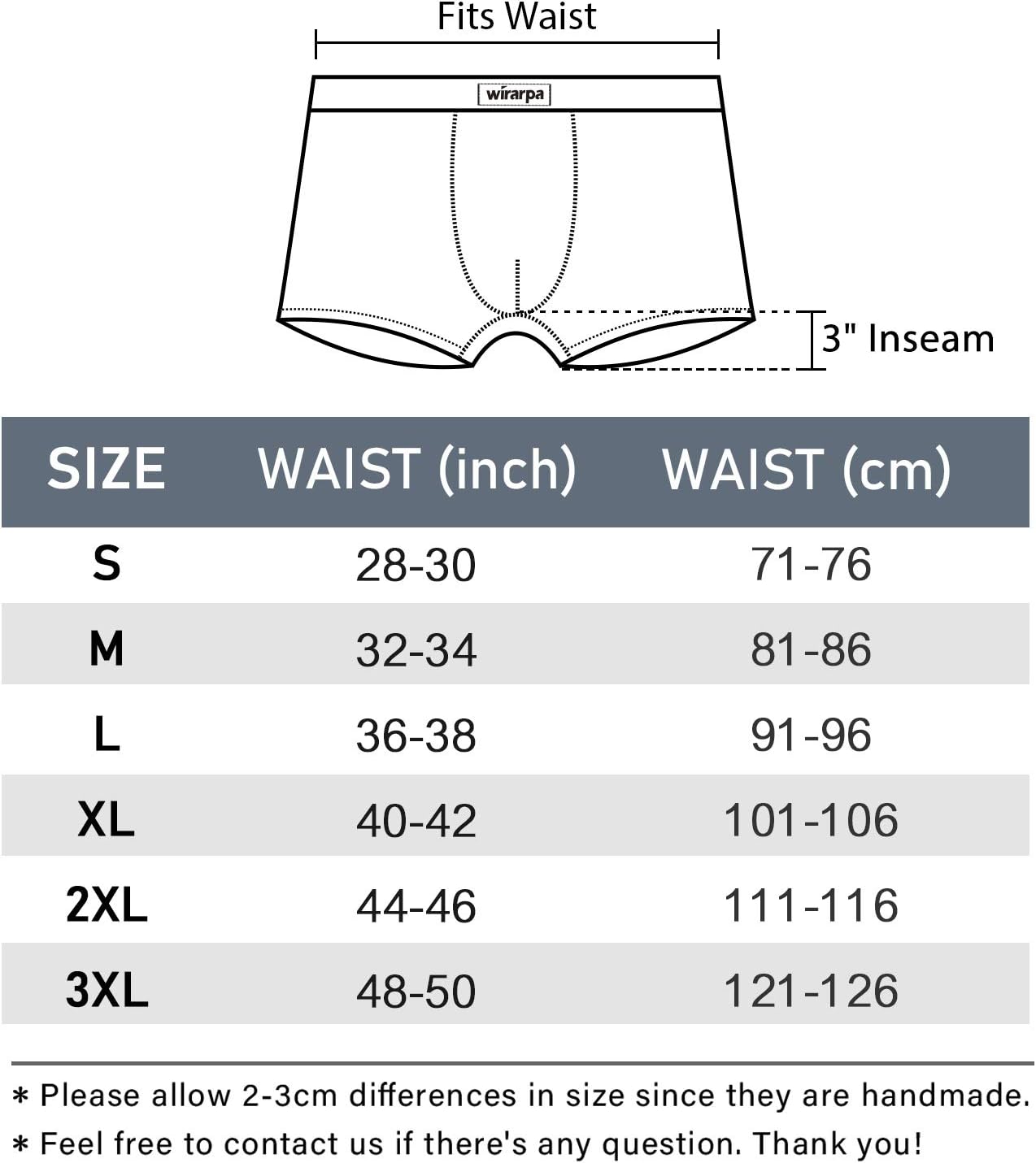wirarpa Mens Breathable Modal Microfiber Trunks Underwear Covered Band Multipack