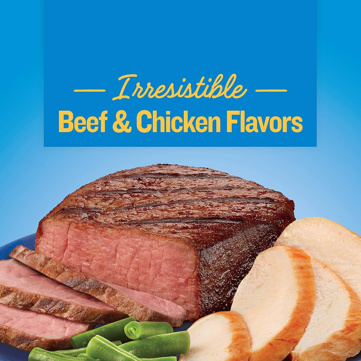 Kibbles N Bits Original Savory Beef Chicken Flavours Droog hondenvoer, zak van 45 pond