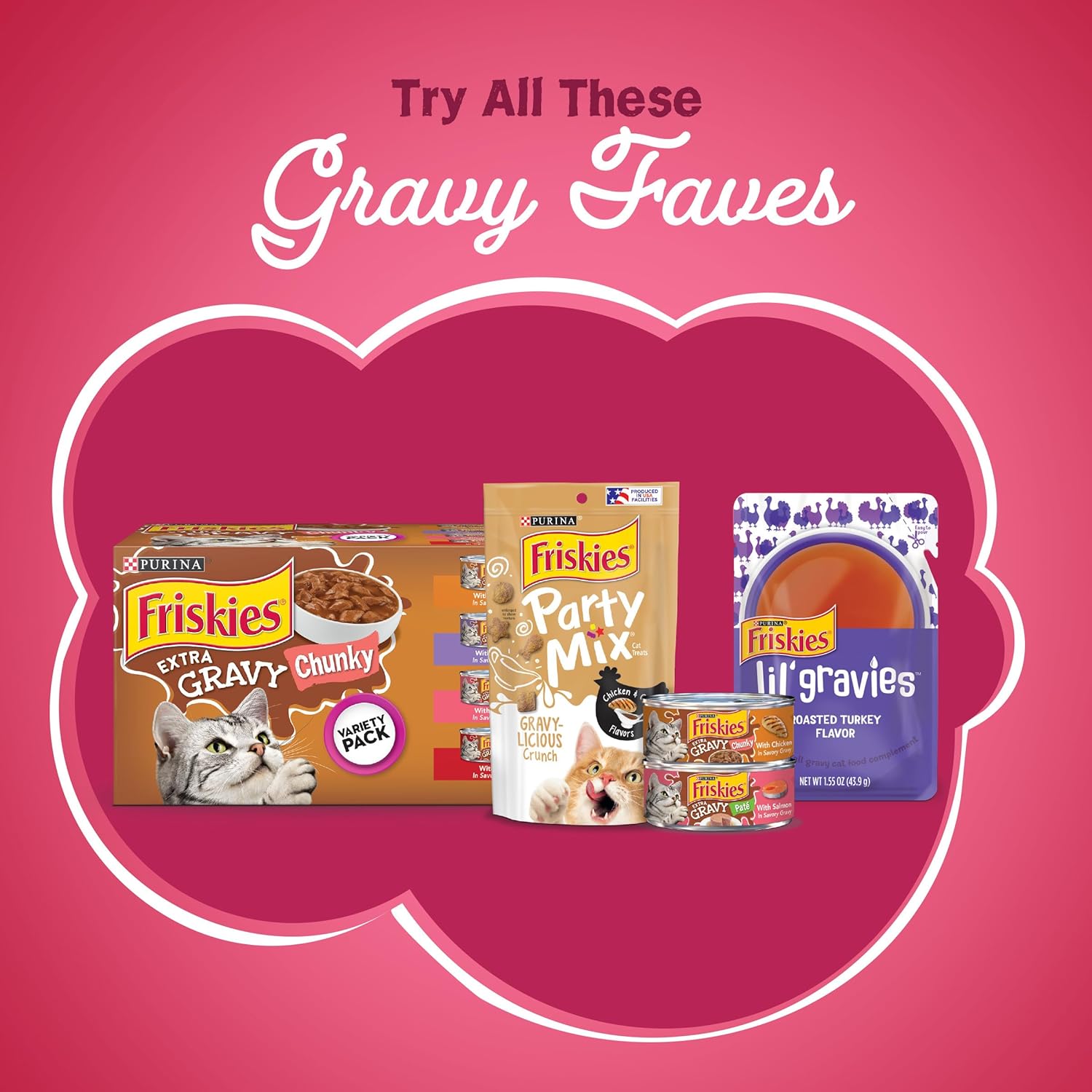 Purina Friskies Сухой корм для кошек, с соусом Swirlers - 16 фунтов. Мешок