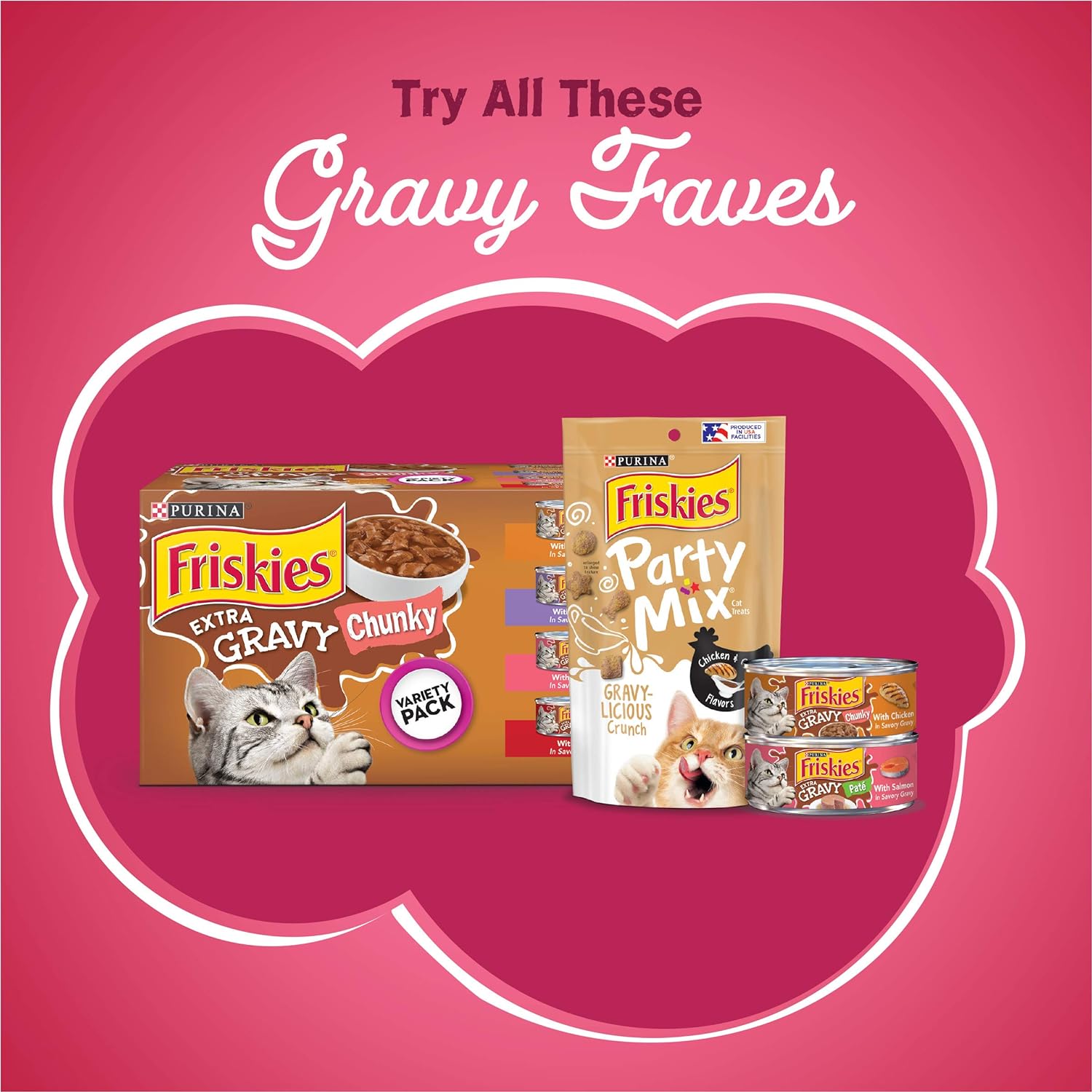 Purina Friskies Сухой корм для кошек, с соусом Swirlers - 16 фунтов. Мешок