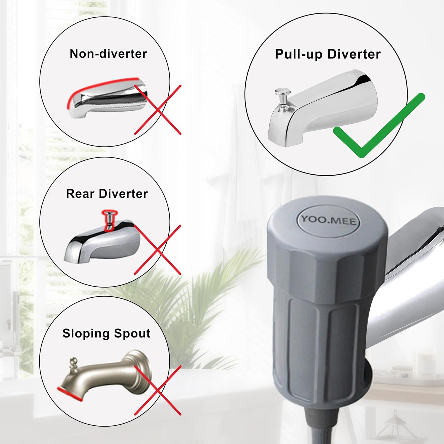 Pets Shower Attachment, Quick Connect on Tub Spout w/Front Diverter, Ideal for Washing Pets and Cleaning Tub, Portable and Convenience · v5