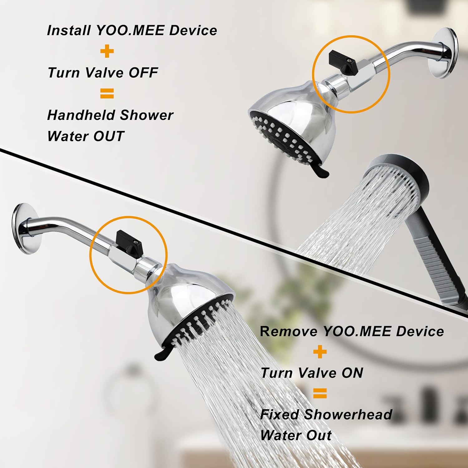 Pets Shower Attachment, Quick Connect on Tub Spout w/Front Diverter, Ideal for Washing Pets and Cleaning Tub, Portable and Convenience · v5