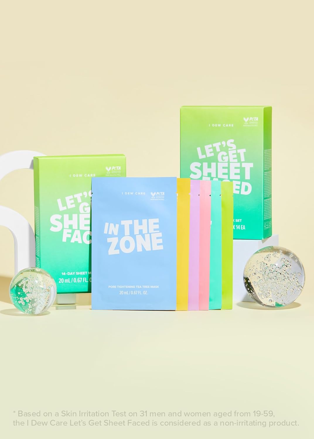 I DEW CARE Korean Glass Skin Sheet Mask 14 Variety Pack | Face Mask Pack For Perfect Skin Care Routine, 2 Week Care Intense Skincare Makeover with Collagen, Overnight, Tea Tree Oil, 14 Count · v3