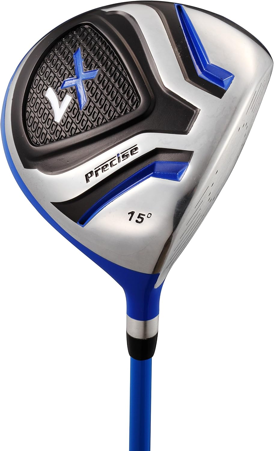 Distintivo set da golf per mancini per bambini dai 9 ai 12 anni (altezza da 44 a 5'), solo per mancini, il set include: Driver (15"), Hybrid Wood (22*), 2 ferri da stiro, putter, borsa con supporto bonus 2 copricapi