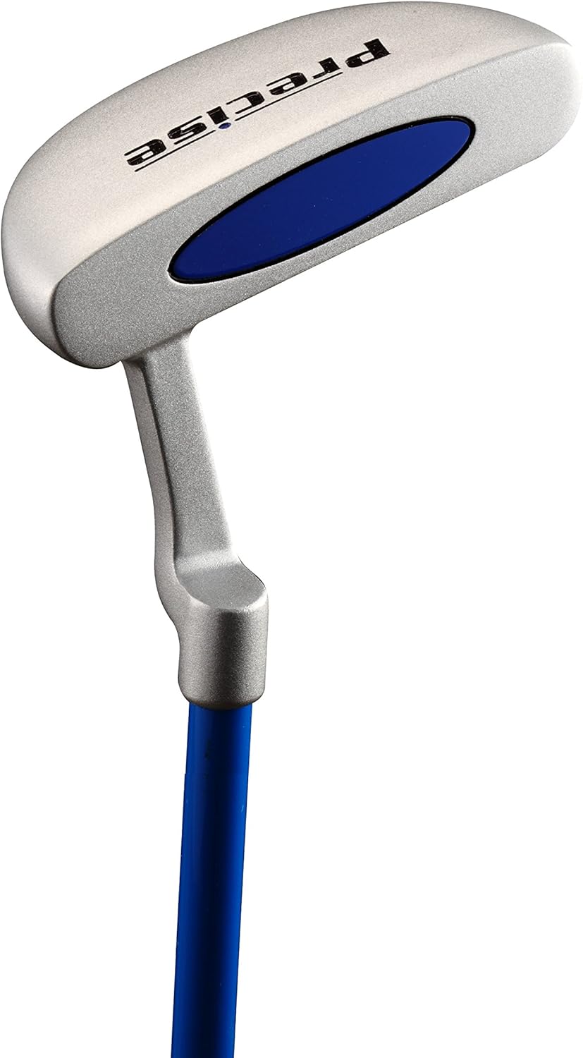 Distintivo set da golf per mancini per bambini dai 9 ai 12 anni (altezza da 44 a 5'), solo per mancini, il set include: Driver (15"), Hybrid Wood (22*), 2 ferri da stiro, putter, borsa con supporto bonus 2 copricapi