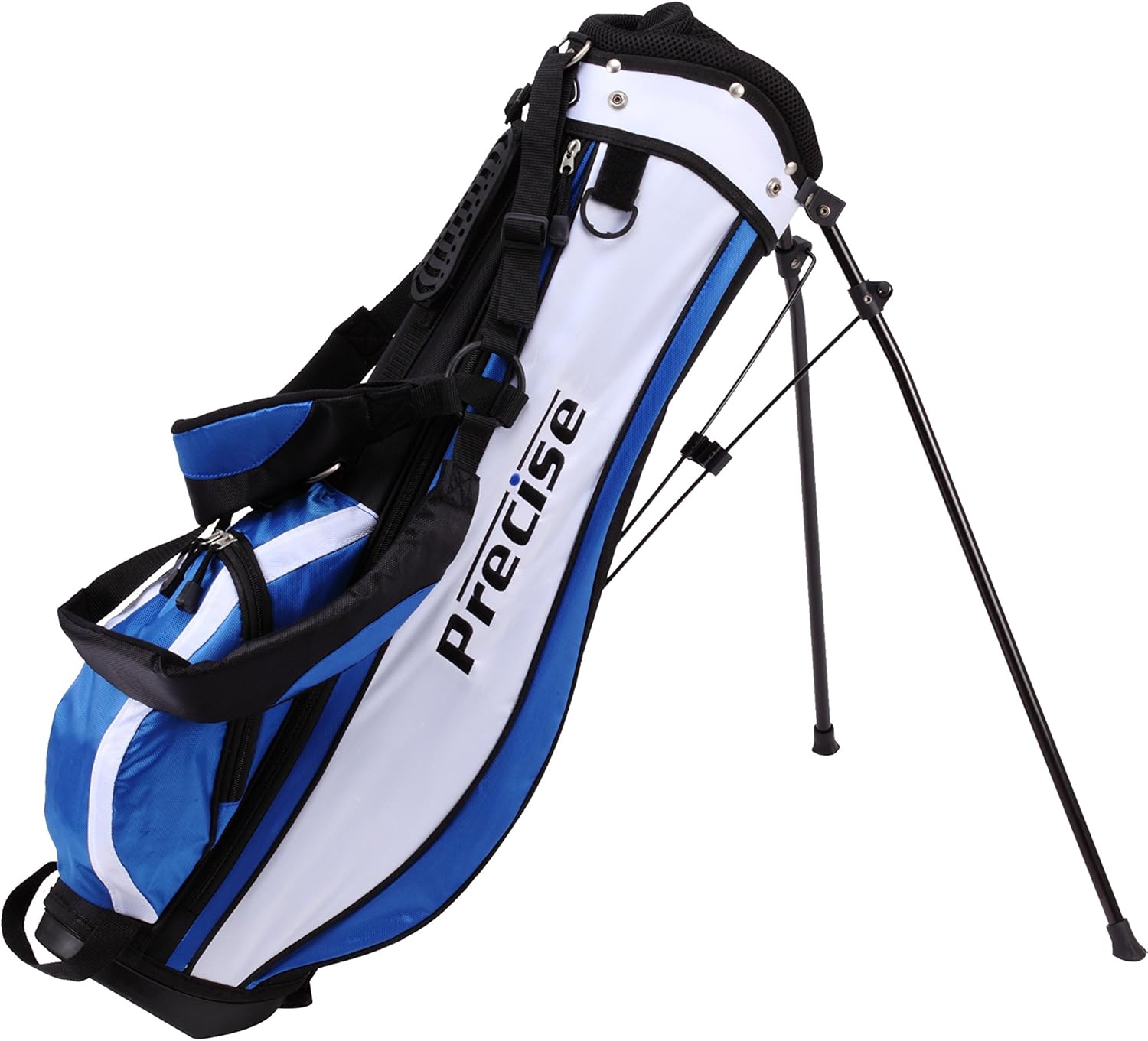 Distintivo set da golf per mancini per bambini dai 9 ai 12 anni (altezza da 44 a 5'), solo per mancini, il set include: Driver (15"), Hybrid Wood (22*), 2 ferri da stiro, putter, borsa con supporto bonus 2 copricapi
