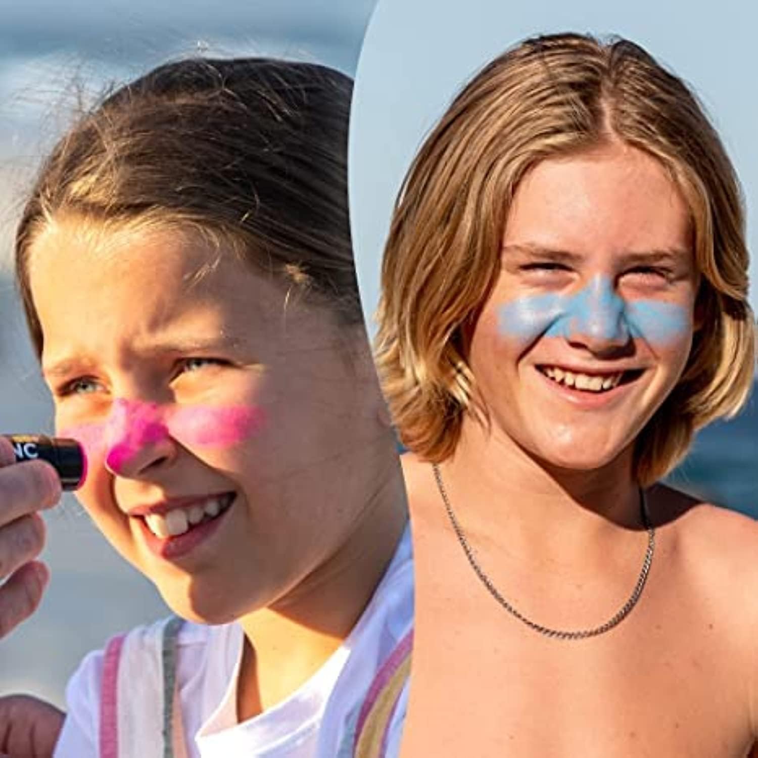 Sun Zapper Zinc Oxide Mineral Sunscreen Stick – SPF 50 Water Resistant – 4-Pack (Pink, Blue, Green, Yellow) Rainbow Pack – For Face Body – Made in Australia · v2