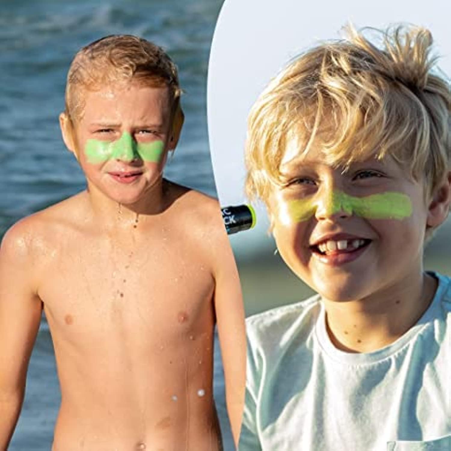 Sun Zapper Zinc Oxide Mineral Sunscreen Stick – SPF 50 Water Resistant – 4-Pack (Pink, Blue, Green, Yellow) Rainbow Pack – For Face Body – Made in Australia · v2