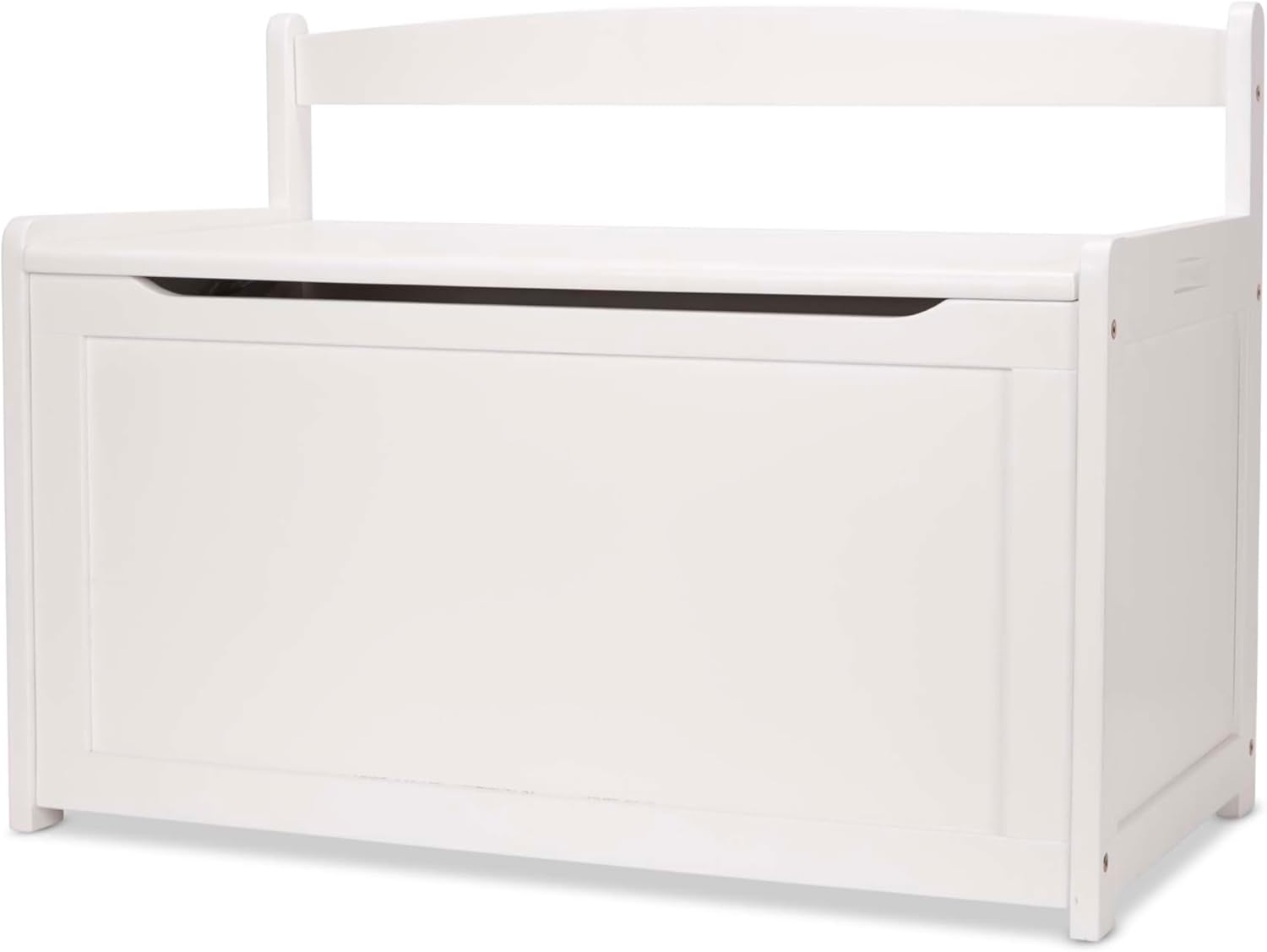 Cassettiera per giocattoli in legno Melissa Doug - Mobili bianchi per sala giochi - Scatola per giocattoli per bambini, organizer in legno, mobili per bambini
