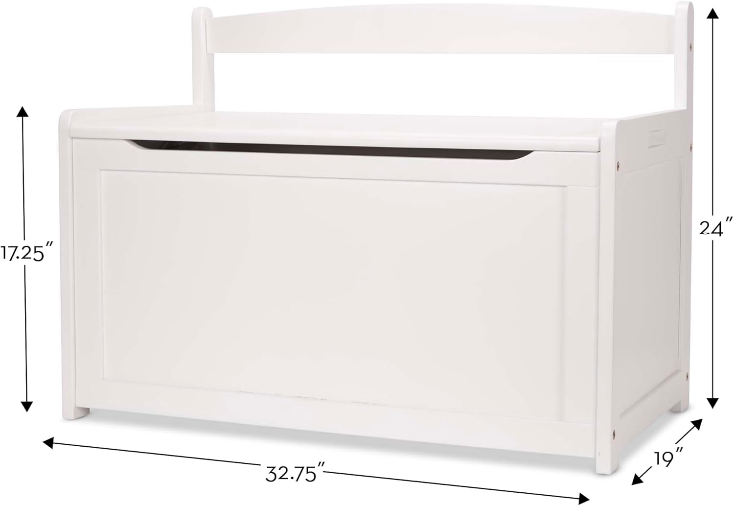 Cassettiera per giocattoli in legno Melissa Doug - Mobili bianchi per sala giochi - Scatola per giocattoli per bambini, organizer in legno, mobili per bambini