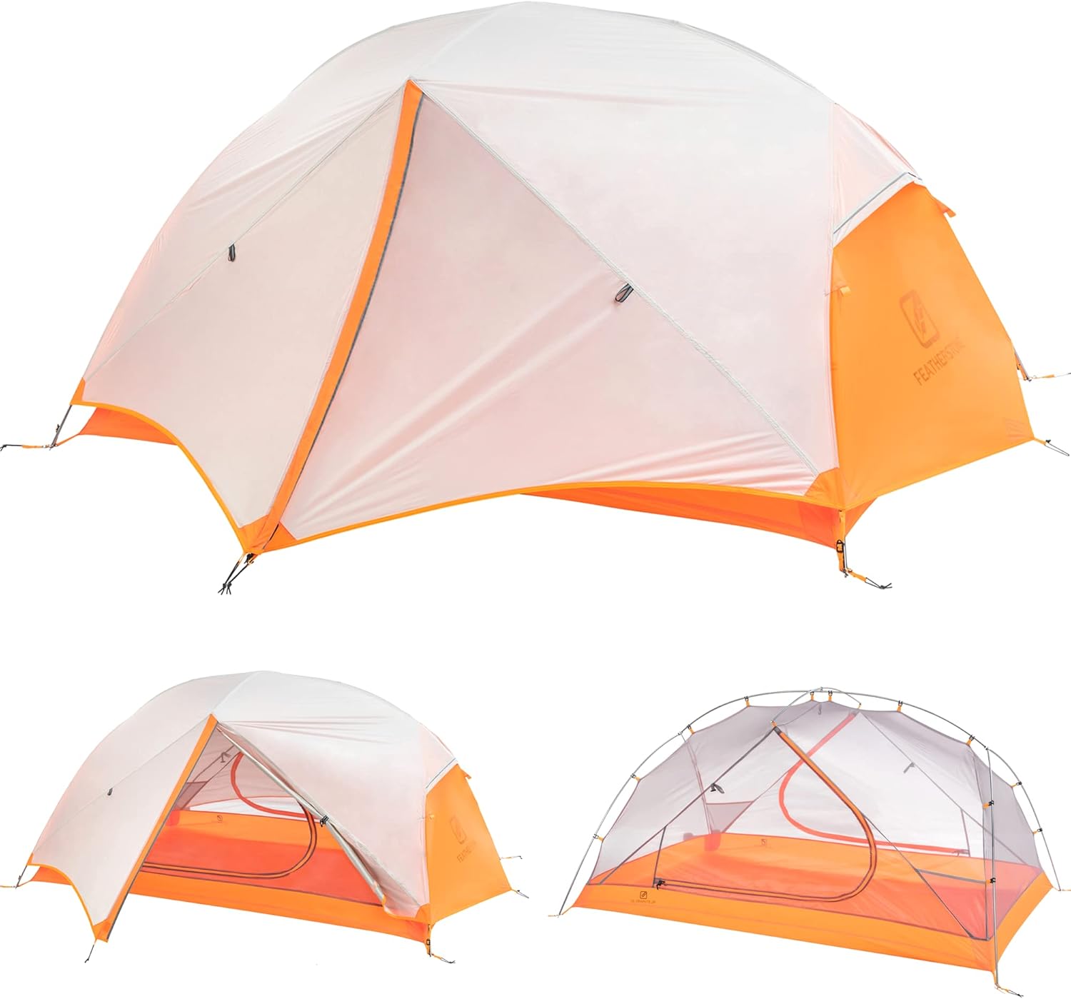 Featherstone Backpacking Tent Lightweight for 3-Season Outdoor Camping, Hiking, and Biking - Includes Footprint  Mesh Gear Loft - Freestanding Tents with Ultralight Fly-Footprint Capability · v5